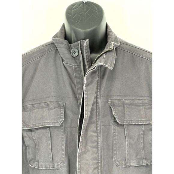 Flag & Anthem 4-Pocket Mock Neck Collar Long Sleeve Jacket in Grey – Medium - Picture 2 of 8
